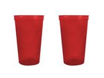 22 oz. Smooth Wall Plastic Stadium Cup - Translucent Red