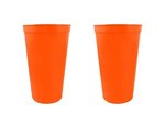 22 oz. Smooth Walled Stadium Cup - Large Quantity - Orange