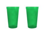 22 oz. Smooth Walled Stadium Cup - Large Quantity - Translucent Green