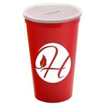 22 Oz. Stadium Cup With Coin Slot Lid -  