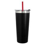 24 Oz. Full Laser Colma Basics Tumbler - Red Straw