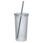 24 Oz. Newport Acrylic Tumbler With Straw -  