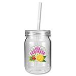 24 oz. Plastic Mason Jar, Full Color Digital -  