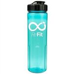 24 oz. Prestige Bottle with Flip Top Lid - Translucent Aqua