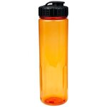 24 oz. Prestige Bottle with Flip Top Lid - Translucent Orange