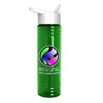 24 Oz. Slim Fit Bottle With Flip Straw - Digital - Transparent Green