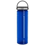 24 oz. Slim Fit UpCycle RPET Bottles with EZ Grip Lid - Transparent Blue