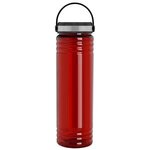 24 oz. Slim Fit UpCycle RPET Bottles with EZ Grip Lid - Transparent Red