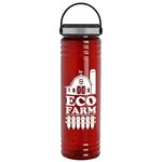 24 oz. Slim Fit UpCycle rPET Bottles with EZ Grip lid - Transparent Red