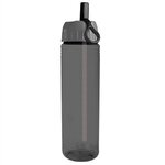 24 oz. Slim Fit Water Bottle with Ring Straw Lid - Transparent Smoke