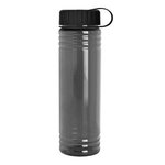 24 oz. Slim Fit Water Bottle with Tethered Lid - Transparent Smoke
