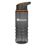 24 Oz. Tritan™ Gripper Bottle - Charcoal With Orange