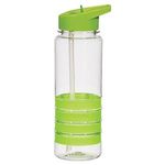 24 Oz. Tritan (TM) Banded Gripper Bottle With Straw - Clear with Lime
