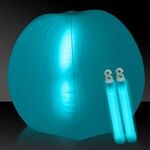 24" Translucent Inflatable Beach Ball with 2 Glow Sticks - Translucent Aqua