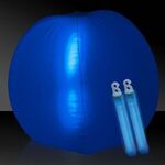 24" Translucent Inflatable Beach Ball with 2 Glow Sticks - Translucent Blue