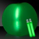 24" Translucent Inflatable Beach Ball with 2 Glow Sticks - Translucent Green