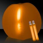 24" Translucent Inflatable Beach Ball with 2 Glow Sticks - Translucent Orange