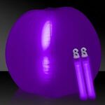 24" Translucent Inflatable Beach Ball with 2 Glow Sticks - Translucent Purple