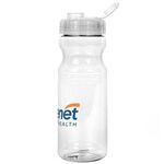 24oz. Eco PolyClear Bottle with Flip-Top Lid