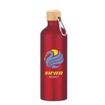25 Oz. Aluminum Tundra Bike Bottle With Bamboo Lid -  