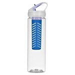 25 Oz. Fruit Fusion Bottle - Clear with Blue