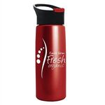 26 oz Metallic Flair Bottle - Pop-up Sip Lid - Met. Red