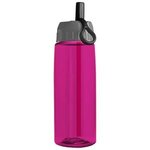 26 oz Tritan Flair Bottle with Ring Straw Lid - Fuchsia