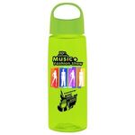 26 oz. Fair Bottle with Oval Crest Lid - Digital - T. Lime Green