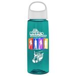 26 oz. Fair Bottle with Oval Crest Lid - Digital - T. Teal