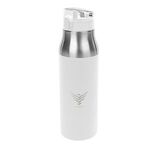 26 Oz. Wilder Stainless Steel Bottle - Silver With White