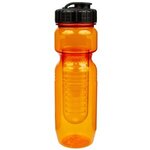 26oz Translucent Jogger Bottle with Flip Top Lid & Infuser - Translucent Orange