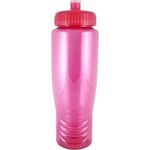 28 oz. "Journey" Poly-Clean Sports Bottle - Translucent Pink