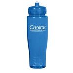 28 Oz. Poly-Clean™ Plastic Bottle - Translucent Blue