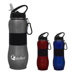 28 Oz. Stainless Steel Sport Grip Bottle -  