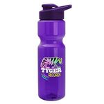 28 Oz. Transparent Bottle With Snap Lid - Full Color Process - Violet