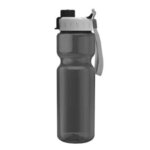 28 oz. Transparent. Bottle - Quick Snap Lid - Transparent Smoke