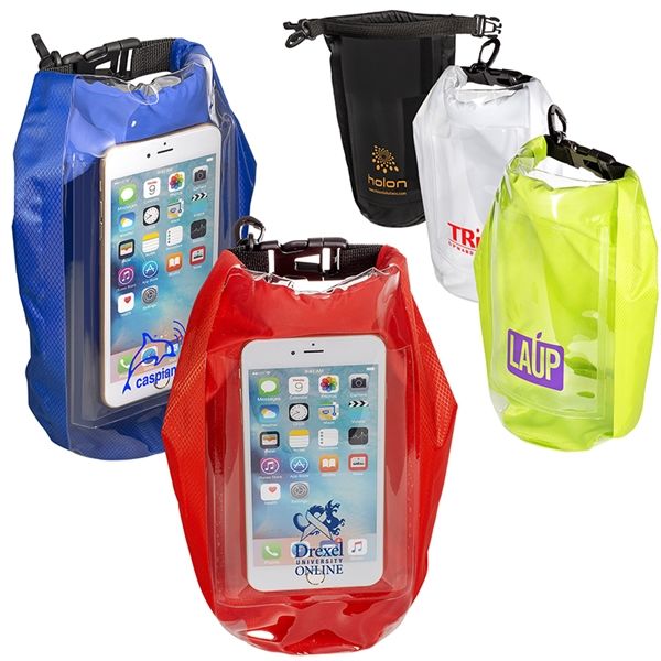 Main Product Image for Promotional 2l Water-Resistant Dry Bag With Mobile Pocket