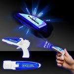 3 1/2" Mini Light Up Space Gun with Sound - Blue-white