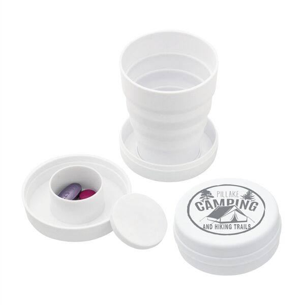 Main Product Image for 3 1/2 Oz Collapsible Cup With Pill Box