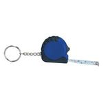 3 1/4 Ft. Mini Tape Measure / Keychain - Blue