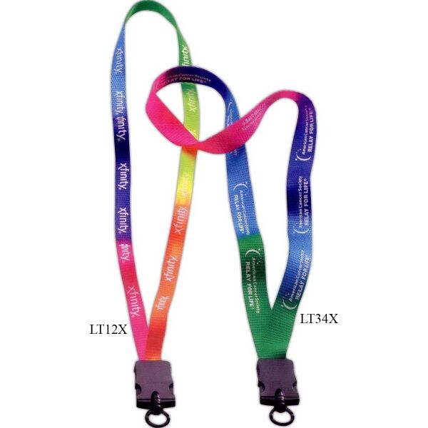 Main Product Image for Custom Printed 3/4" Tie Dye Lanyard 