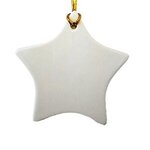 3" CERAMIC ORNAMENT - STAR - Star