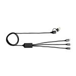3 Ft. 4-In-1 Charging Cable - Black