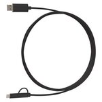 3-In-1 10 Ft. Braided Charging Cable - Black