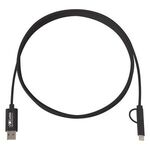 3-In-1 10 Ft. Braided Charging Cable - Black