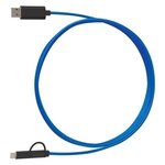 3-In-1 10 Ft. Braided Charging Cable - Blue