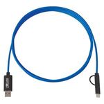 3-In-1 10 Ft. Braided Charging Cable - Blue