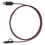 3-In-1 10 Ft. Braided Charging Cable - Maroon