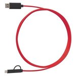 3-In-1 10 Ft. Braided Charging Cable - Red