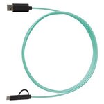 3-In-1 10 Ft. Braided Charging Cable - Seafoam Green